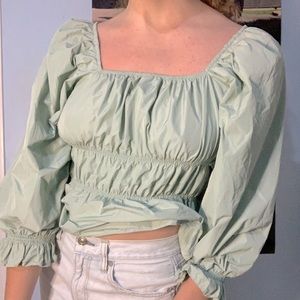 Pale green Zara top